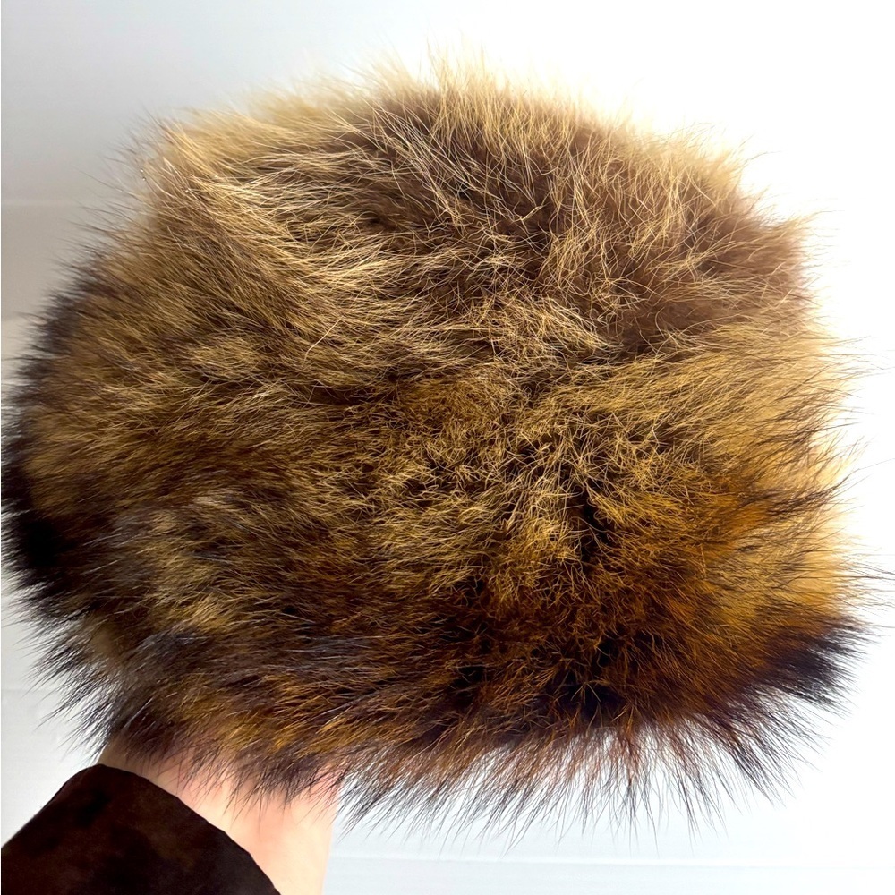 Vintage Real Fur Hat Brown